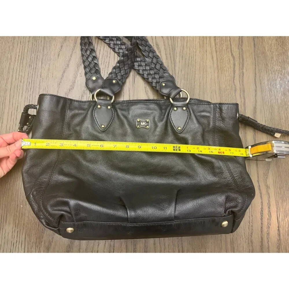 Vintage Michael Michael Kors Black Leather Hobo Shoulder Bag